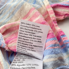 Load image into Gallery viewer, Girls Cotton On, rainbow stripe cotton / linen top, GUC, size 4,  