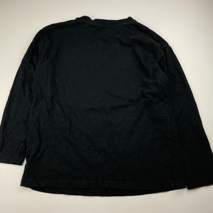 Boys Anko, black cotton long sleeve tee / top, GUC, size 10,  