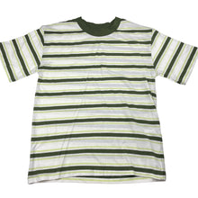 Load image into Gallery viewer, Boys KID, green stripe lightweight cotton tee / top, EUC, size 8,  