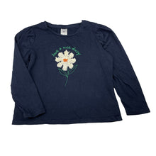 Load image into Gallery viewer, Girls Target, navy cotton long sleeve top, flower, GUC, size 5,  