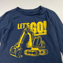 Load image into Gallery viewer, Boys Anko, navy cotton long sleeve top, digger, GUC, size 5,  