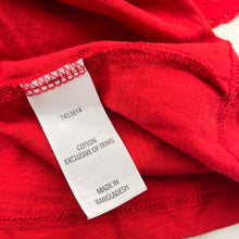 Load image into Gallery viewer, Girls KID, red cotton broderie trim top, EUC, size 7,  