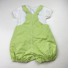 Load image into Gallery viewer, Girls Disney, vintage Winnie the Pooh cotton overalls/shortalls + tee, EUC, size 12 months,  