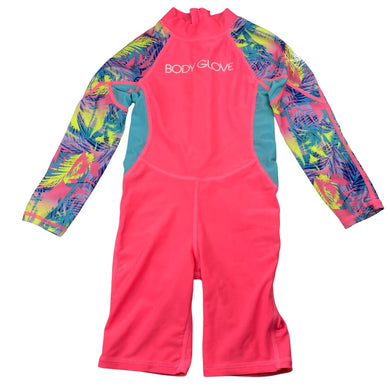 Girls BODY GLOVE, colourful all-in-one rashie suit, EUC, size 4,  