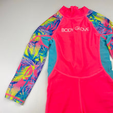 Load image into Gallery viewer, Girls BODY GLOVE, colourful all-in-one rashie suit, EUC, size 4,  