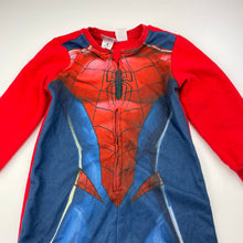 Load image into Gallery viewer, Boys Marvel, Spiderman fleece all-in-one pyjamas, pilling, FUC, size 4,  