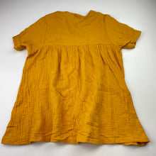 Load image into Gallery viewer, Girls Little Moni, embroidered crinkle cotton short sleeve dress, FUC, size 5, L: 53cm
