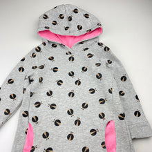 Load image into Gallery viewer, Girls Target, fleece lined hooded sweater dress, FUC, size 3, L: 47cm
