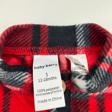 Load image into Gallery viewer, Unisex Baby Berry, soft fleece romper, EUC, size 1,  