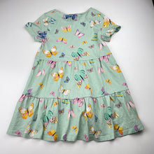 Load image into Gallery viewer, Girls H&amp;M, cotton casual dress, butterflies, GUC, size 5-6, L: 53cm