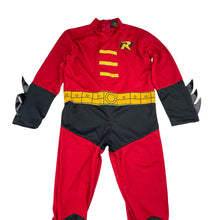 Load image into Gallery viewer, Boys DC Comics, Batman, Robin dress up costume, Inside leg: 38cm, shoulder to cuff: 32.5cm, shoulder to crotch: 41cm, EUC, size 2,  