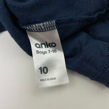 Load image into Gallery viewer, Boys Anko, navy Aust cotton tee / top, GUC, size 10,  