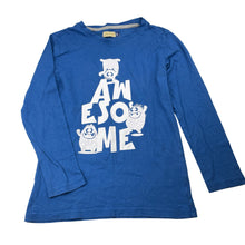 Load image into Gallery viewer, Boys Lily &amp; Dan, blue cotton long sleeve tee / top, GUC, size 6,  
