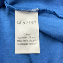 Load image into Gallery viewer, Boys Lily &amp; Dan, blue cotton long sleeve tee / top, GUC, size 6,  