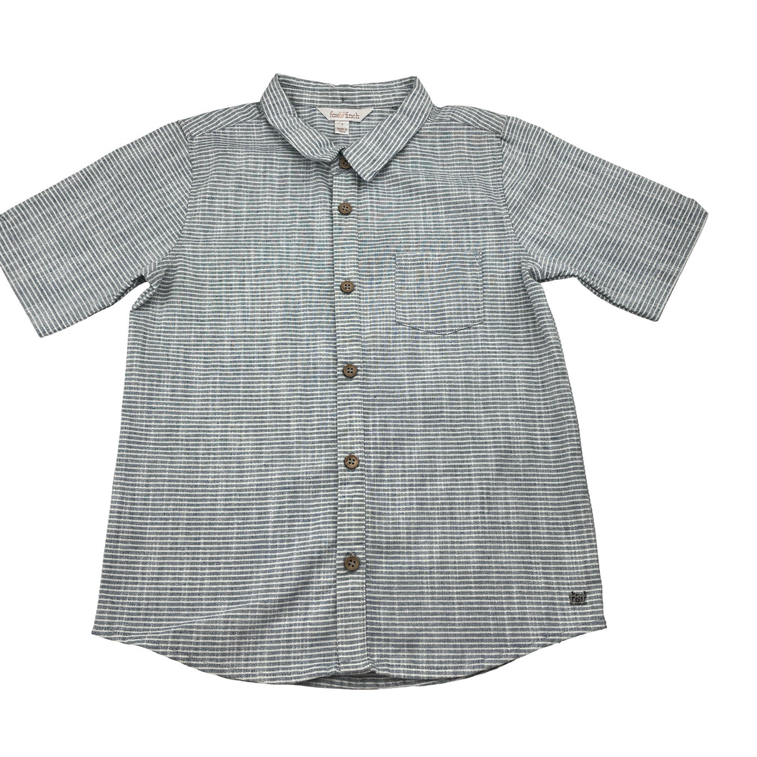 Boys Fox & Finch, lightweight linen blend short sleeve shirt, GUC, size 7,  