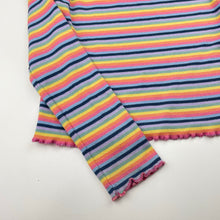 Load image into Gallery viewer, Girls Anko, ribbed rainbow stripe long sleeve top, FUC, size 10,  
