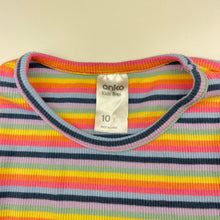 Load image into Gallery viewer, Girls Anko, ribbed rainbow stripe long sleeve top, FUC, size 10,  