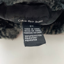 Load image into Gallery viewer, Girls Calvin Klein Jeans, soft faux fur jacket / coat, L: 43cm, GUC, size 2,  