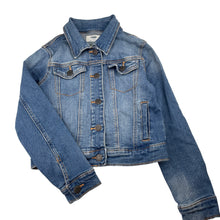 Load image into Gallery viewer, Girls Old Navy, blue stretch denim jacket, GUC, size 8,  