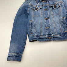 Load image into Gallery viewer, Girls Old Navy, blue stretch denim jacket, GUC, size 8,  