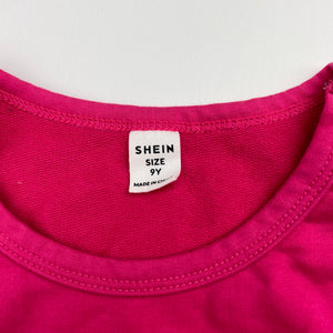 Girls SHEIN, pink cropped top, GUC, size 9,  