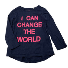 Load image into Gallery viewer, Girls Cotton On, navy cotton long sleeve tee / top, GUC, size 5,  