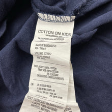 Load image into Gallery viewer, Girls Cotton On, navy cotton long sleeve tee / top, GUC, size 5,  