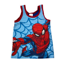 Load image into Gallery viewer, Boys Marvel, Spiderman stretchy singlet top, wash fade, FUC, size 4-6,  