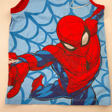 Load image into Gallery viewer, Boys Marvel, Spiderman stretchy singlet top, wash fade, FUC, size 4-6,  