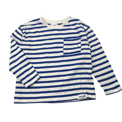 Boys Seed, striped cotton long sleeve top, GUC, size 5,  