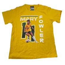 Load image into Gallery viewer, Girls Football Australia Official, Matildas Mary Fowler cotton tee / top, EUC, size 8,  