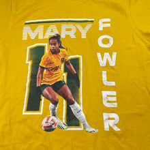 Load image into Gallery viewer, Girls Football Australia Official, Matildas Mary Fowler cotton tee / top, EUC, size 8,  