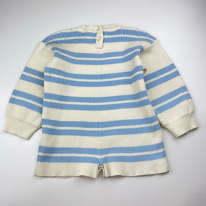 Unisex TWS, ribbed knit cotton romper, EUC, size 2,  