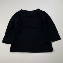 Load image into Gallery viewer, Boys Anko, black cotton long sleeve tee / top, GUC, size 1,  