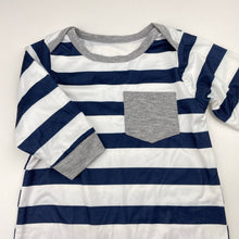 Load image into Gallery viewer, Boys lightweight, navy stripe coverall / romper, EUC, size 0,  