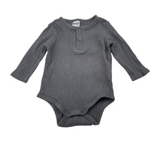 Load image into Gallery viewer, Boys Cotton On, grey ribbed cotton bodysuit / romper, GUC, size 00,  