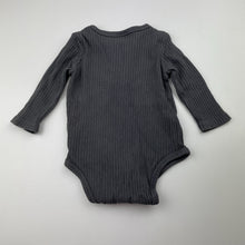 Load image into Gallery viewer, Boys Cotton On, grey ribbed cotton bodysuit / romper, GUC, size 00,  