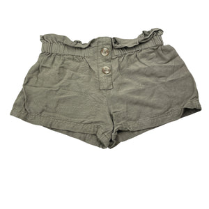 Girls Anko, khaki viscose / cotton / linen shorts, elasticated, GUC, size 3,  