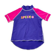Load image into Gallery viewer, Girls Speedo, short sleeve rashie / swim top, GUC, size 3,  