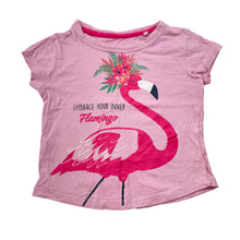 Load image into Gallery viewer, Girls Favourites, cotton tee / top, flamingo, GUC, size 1,  