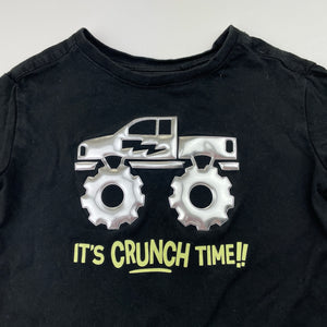 Boys Anko, black cotton tee / top, Monster Truck, GUC, size 3,  