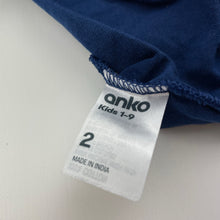 Load image into Gallery viewer, Boys Anko, navy cotton long sleeve tee / top, EUC, size 2,  