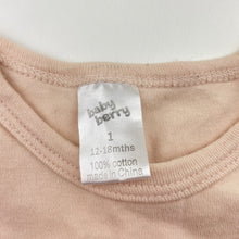 Load image into Gallery viewer, Girls Baby Berry, pink cotton bodysuit / romper, GUC, size 1,  