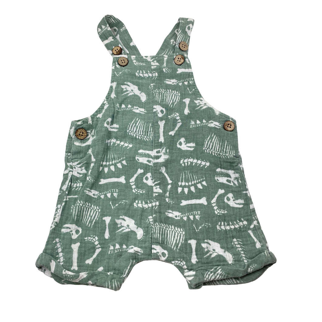 Boys Dymples, cotton overalls / shortalls, dinosaurs, GUC, size 0,  