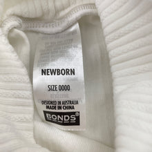 Load image into Gallery viewer, Unisex Bonds, white stretchy leggings / bottoms, EUC, size 0000,  