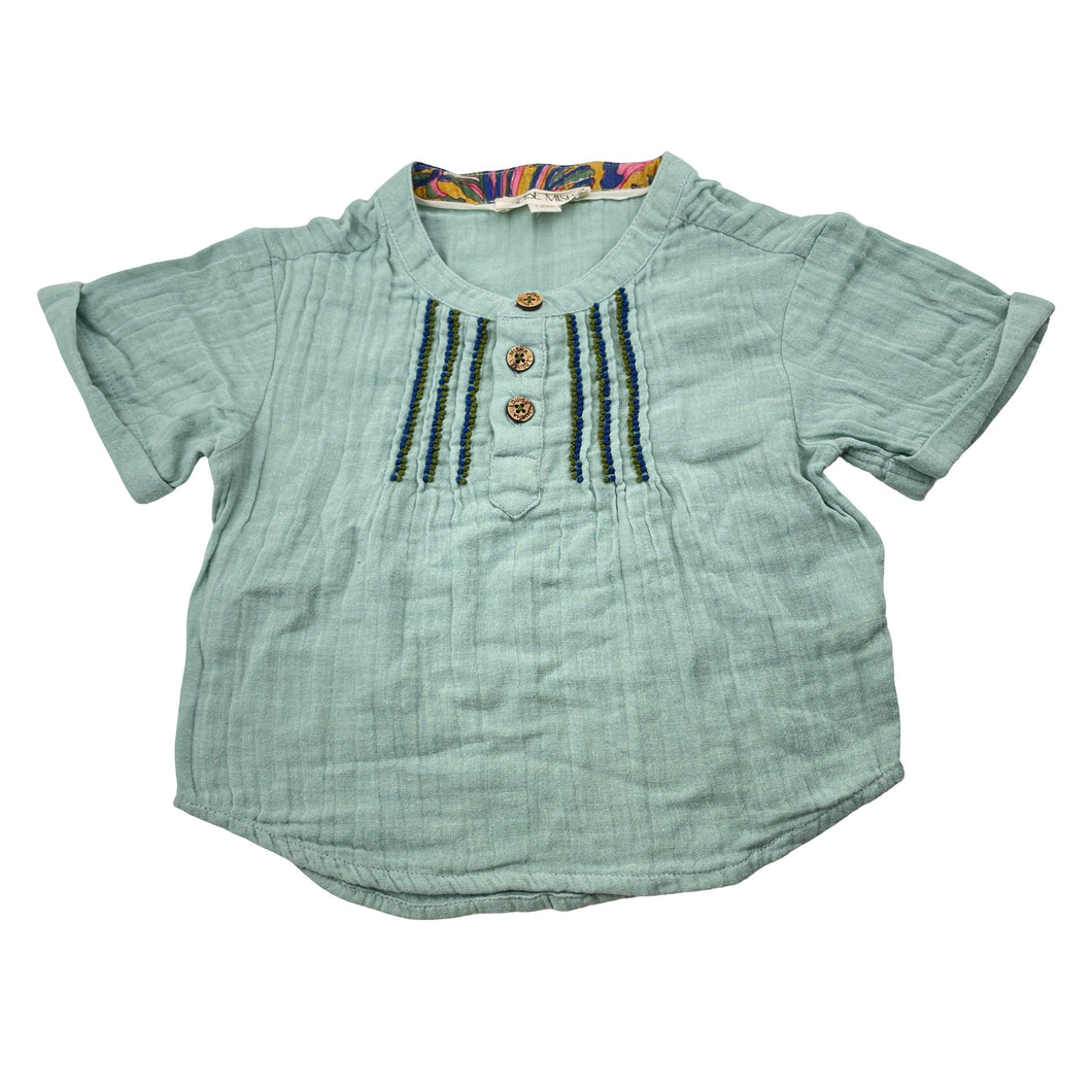 Girls LOUISE MISHA, organic cotton short sleeve top, GUC, size 12 months,  