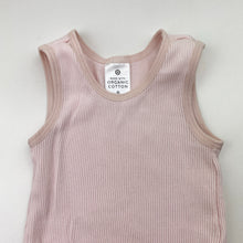 Load image into Gallery viewer, Girls Target, pink ribbed organic cotton singlet top, GUC, size 0,  