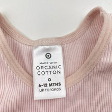 Load image into Gallery viewer, Girls Target, pink ribbed organic cotton singlet top, GUC, size 0,  
