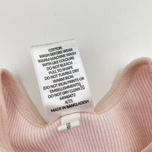 Load image into Gallery viewer, Girls Target, pink ribbed organic cotton singlet top, GUC, size 0,  