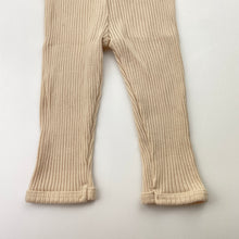 Load image into Gallery viewer, Unisex lightweight, ribbed cotton leggings / bottoms, EUC, size 000,  